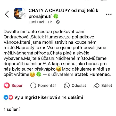 Statek Humenec - Klid U Lesu, Cesko